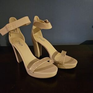 Chic Beige High Heel Sandals